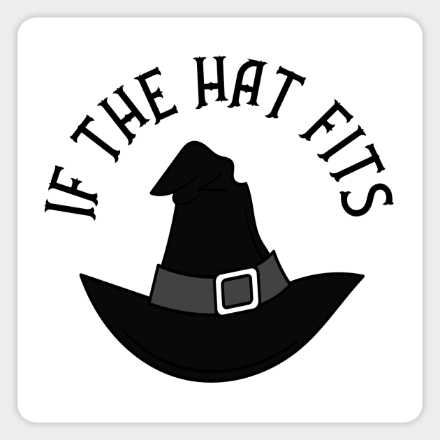 Black If The Hat Fits Cheeky Witch® Sticker by Cheeky Witch